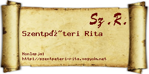 Szentpéteri Rita névjegykártya