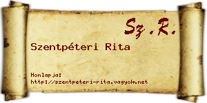 Szentpéteri Rita névjegykártya